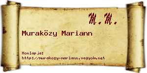 Muraközy Mariann névjegykártya