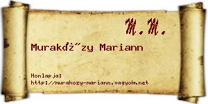 Muraközy Mariann névjegykártya